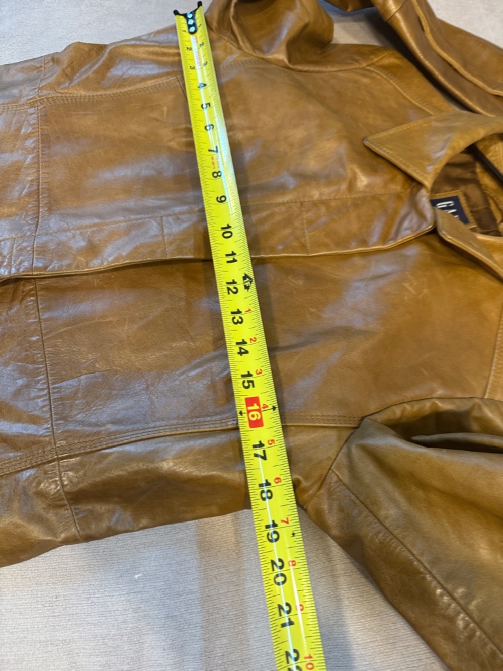 Stunning Vintage 2001 Gap Leather Trench Coat - Picture 8 of 11